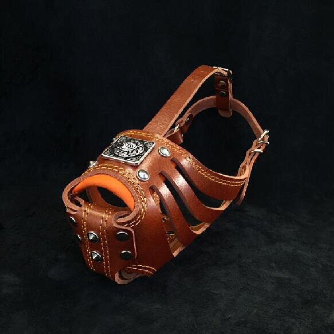 bestia dog gear The ''Eros'' Basket Muzzle Brown BESTIA – bossthepetconnection